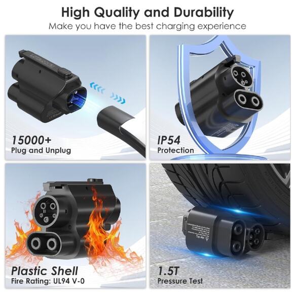 NACS to CCS1 Charging Adapter,Max 250KW Supercharger [Max 500A, 1000V] fit for R - Picture 3 of 7